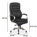 Кресло компьютерное SIGNAL Q-154 черный/кожа